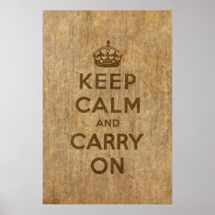 kalm houden en doorgaan poster