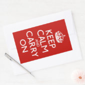 Kalm houden en doorgaan rechthoekige sticker (Envelop)