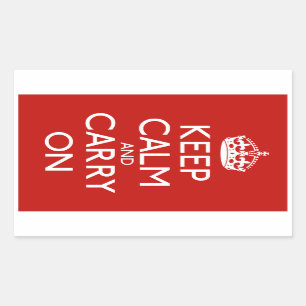 Kalm houden en doorgaan rechthoekige sticker