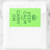 Kalm houden en doorgaan rechthoekige sticker (Tas)