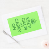 Kalm houden en doorgaan rechthoekige sticker (Envelop)