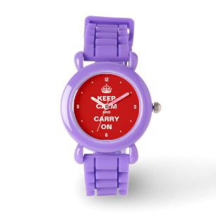 Kalm houden en doorgaan - Retro Engelse stijl Horloge