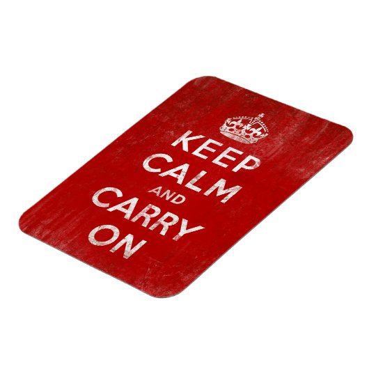 Kalm houden en doorgaan,  rood en wit magneet (Linkerzijde)