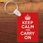 Kalm houden en doorgaan sleutelhanger (Voorkant)