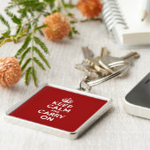 Kalm houden en doorgaan sleutelhanger (Zijkant)