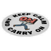 Kalm houden en doorgaan snijplank (Hoek)