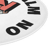 Kalm houden en doorgaan snijplank (Hoek)