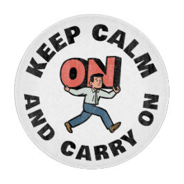 Kalm houden en doorgaan snijplank