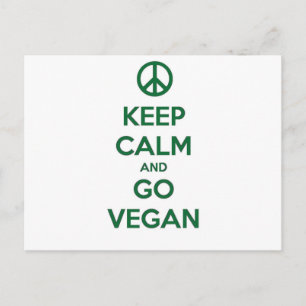Kalm houden en doorgaan VEGAN Briefkaart
