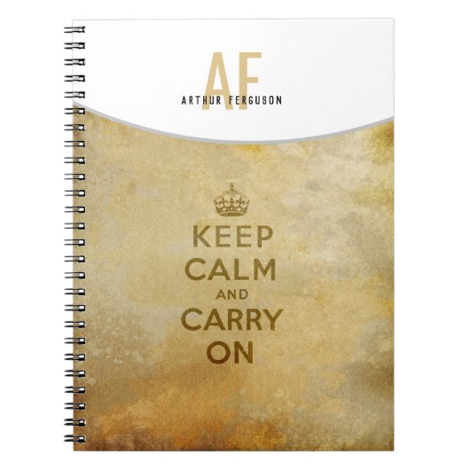 Kalm houden en doorgaan | VINTAGE Notitieboek (Voorkant)