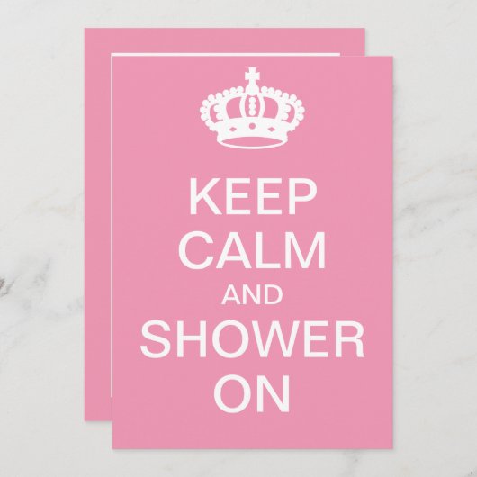 Kalm houden en douchen ingeschakeld kaart (Voorkant / Achterkant)