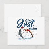 Kalm houden en draaibaar houden - Swimmer-ontwerp Briefkaart (Voorkant / Achterkant)