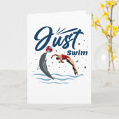 Kalm houden en draaibaar houden - Swimmer-ontwerp Kaart (Gele Bloem)