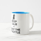 Kalm houden en draaien met de schroefdraad - Dirt  Tweekleurige Koffiemok (Voorkant rechts)