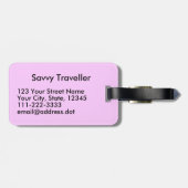 Kalm houden en draaien op aangepast Zee Bagagelabel (Achterkant horizontaal)