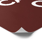 Kalm houden en dragen On_CHOCOLAATE Poster (Hoek)