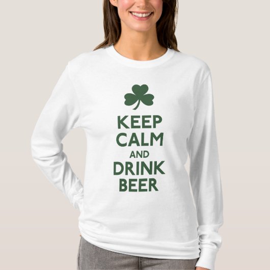 Kalm houden en Drink bier Shirt (Voorkant)