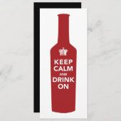 Kalm houden en Drink op 50e verjaardag Uitnodiging (Voorkant / Achterkant)