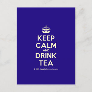 Kalm houden en Drink thee Briefkaart