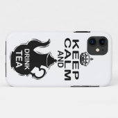 Kalm houden en Drink thee Case-Mate iPhone Case (Achterkant (horizontaal))