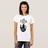 Kalm houden en Drink thee T-shirt (Voorkant volledig)