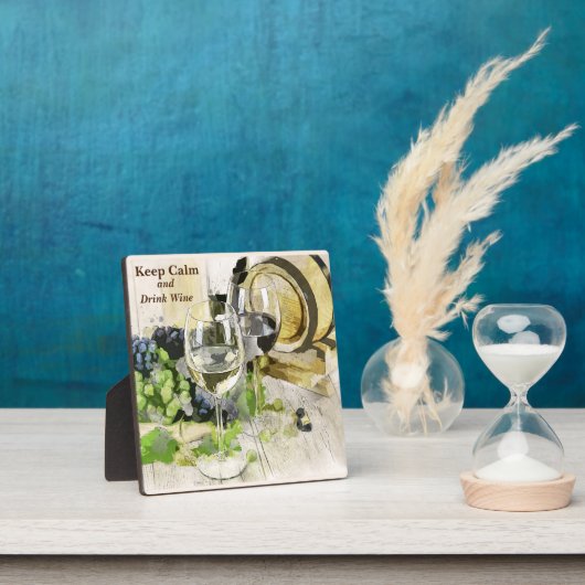 Kalm houden en Drink Wijn Rustic Scene Fotoplaat (Insitu)