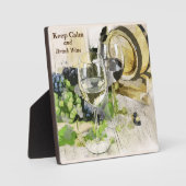 Kalm houden en Drink Wijn Rustic Scene Fotoplaat (Voorkant)