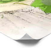 Kalm houden en Drink Wijn Rustic Scene Poster (Hoek)