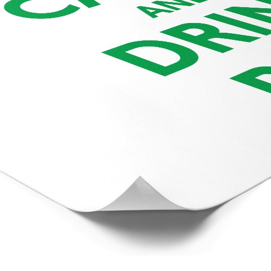 Kalm houden en drinken-bier poster (Hoek)
