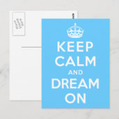 Kalm houden en dromen aan briefkaart (Voorkant / Achterkant)