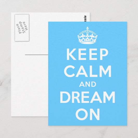 Kalm houden en dromen aan briefkaart (Voorkant / Achterkant)