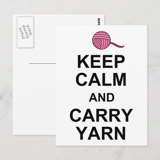 Kalm houden en droog houden briefkaart (Voorkant / Achterkant)