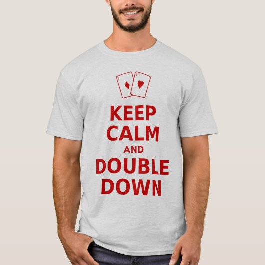 Kalm houden en dubbellaags houden t-shirt (Voorkant)