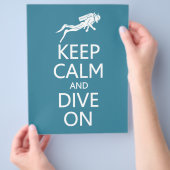 Kalm houden en duiken op aangepaste kleurflyers flyer (Hand)