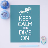 Kalm houden en duiken op aangepaste kleurflyers flyer (Enkel)