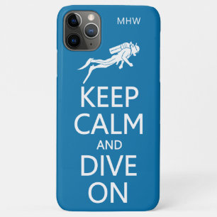 Kalm houden en duiken op aangepaste monogram-hoesj Case-Mate iPhone case