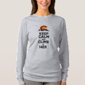 Kalm houden en een 14er klimmen t-shirt (Voorkant)