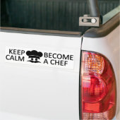 Kalm houden en een aangepaste chef-koker worden bumpersticker (Op Truck)