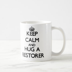 Kalm houden en een beveiligingssysteem herstellen koffiemok