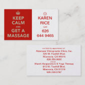 kalm houden en een bloedbad krijgen II Visitekaartje (Voorkant / Achterkant)