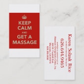 kalm houden en een bloedbad krijgen visitekaartje (Voorkant / Achterkant)