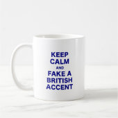 Kalm houden en een Brits Accent afbreken Koffiemok (Links)