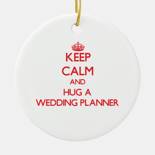 Kalm houden en een bruiloft plannen keramisch ornament (Voorkant)