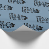 Kalm houden en een Bunny Wrapping Paper (blauw) af Cadeaupapier (Hoek)