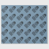 Kalm houden en een Bunny Wrapping Paper (blauw) af Cadeaupapier (Vlak)