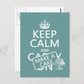 Kalm houden en een Cake maken Briefkaart (Voorkant / Achterkant)