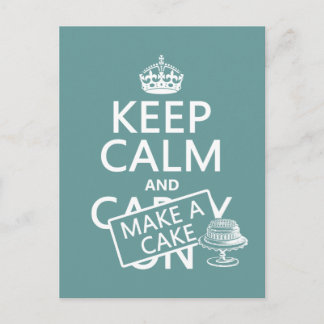 Kalm houden en een Cake maken Briefkaart
