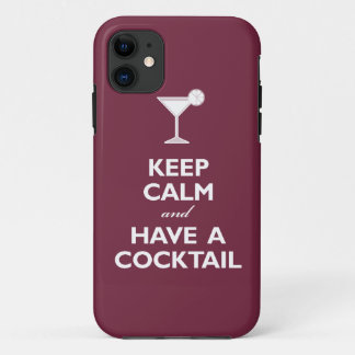 Kalm houden en een cocktail hebben (merlot) Case-Mate iPhone case