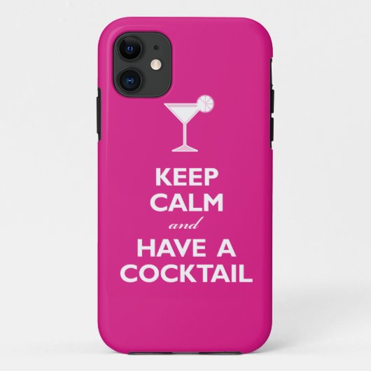 Kalm houden en een cocktail hebben (warm roze) Case-Mate iPhone case (Achterkant)