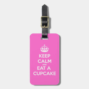 Kalm houden en een Cupcake eten Bagagelabel